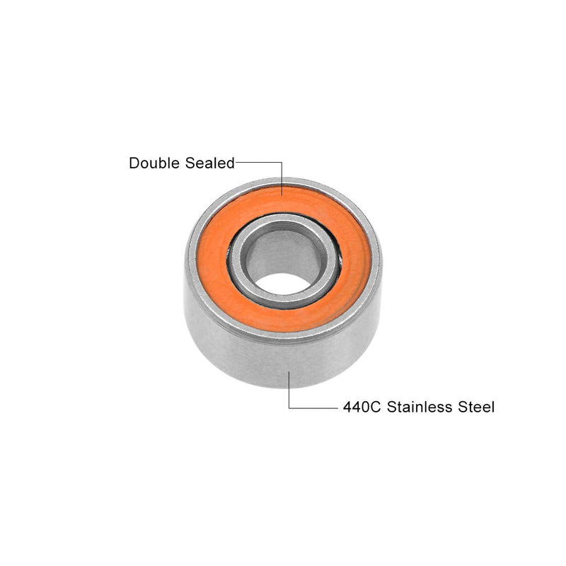 uxcell S693C-2OS Hybrid Ceramic Ball Bearing 3x8x4mm ABEC-7 Stainless Steel Bearings