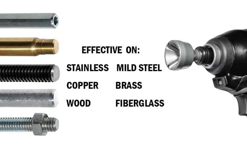 CONQUER Tools Deburring External Chamfer Tool, HSS Blade, Deburring Drill Bit, Remove Burr Tools Quick Release Shank Fits for 1/8"-3/4"(3mm-19mm) Stainless Steel Burr Removal, Countersink