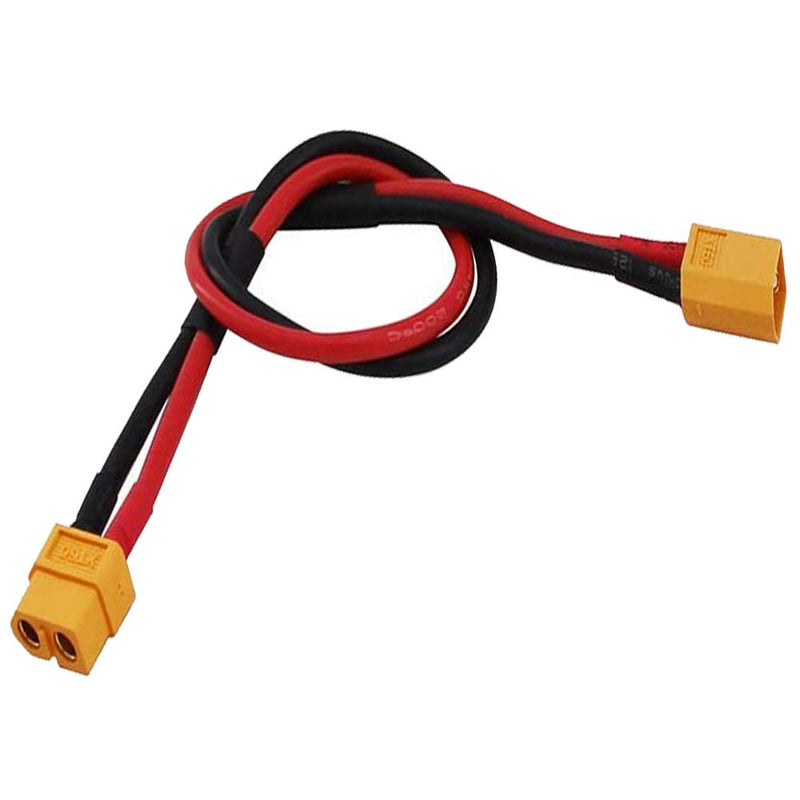 2 pcs XT60 Male Plug Connector to XT60 Female Plug Connector Adapter Extension with 30cm 14AWG Silicone Wire (xt60 Cable) xt60 cable