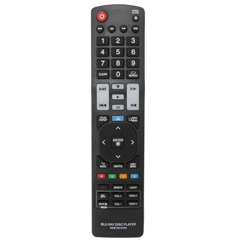 AKB73615702 Replaces Remote Control Applicable for LG BH7420P BH7520T BP620N BP620 BP620N BP620C BH7220B Blu-ray Disc DVD Player