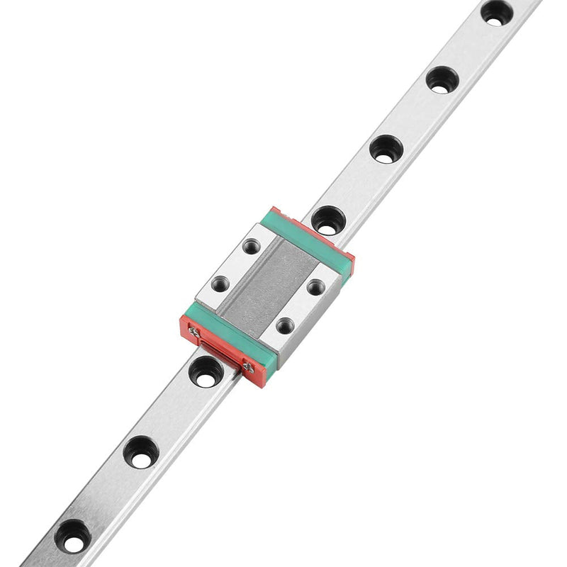 Linear Guide Rail, MGN9B 300mm Bearing Steel Linear Guide Rail with 2 Piece Linear Guide Block for Most Automatic Appliances