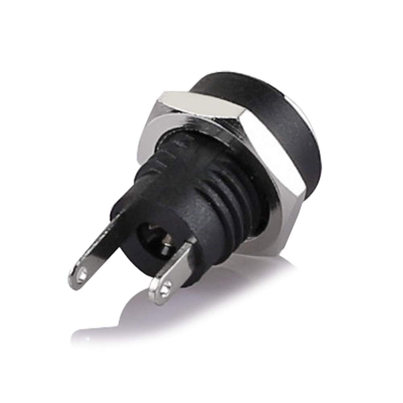 DIYhz 5.5mmx2.5mm 2 Pins DC Power Jack Female Panel Mounting Connector Socket 20 Pieces