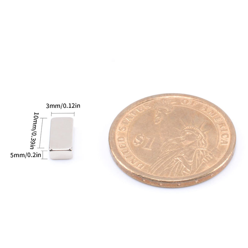 80 pcs Rare Earth Magnets,Small Neodymium Magnet Heavy Duty for Refrigerator Magnets,Tiny Magnets Tool Storage Science Industrial, 10x5x3 mm 10x5x3-80pack