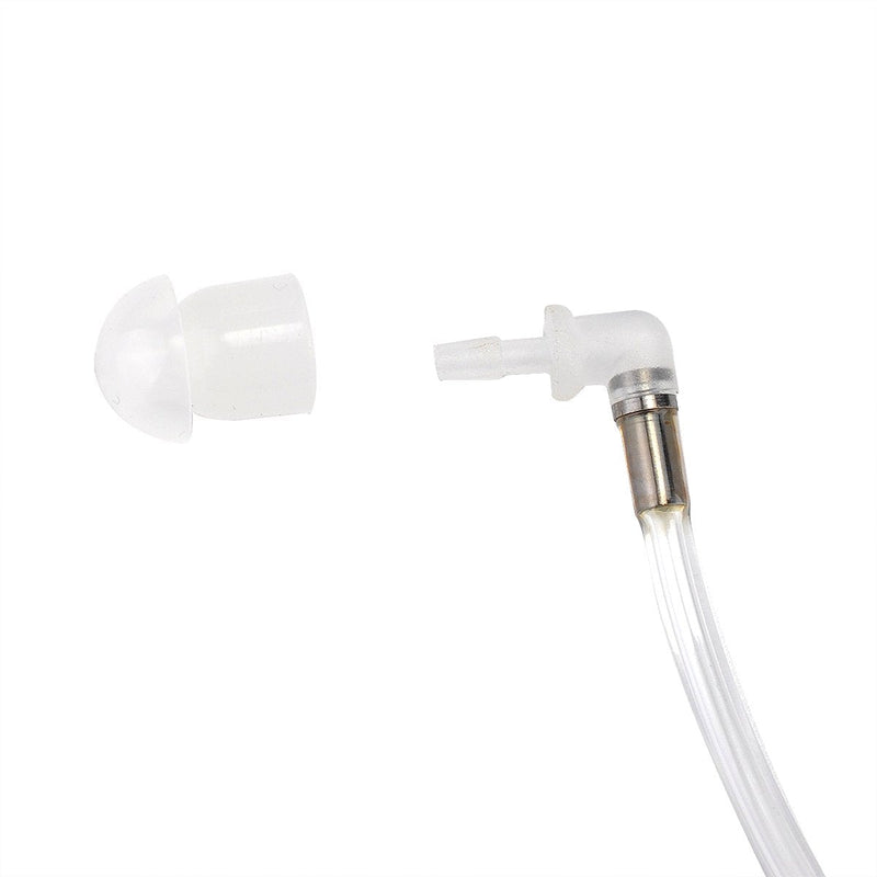 KEYBLU 2Pcs Clear Acoustic Tube Replacement for Two Way Radio Earpiece, Headset (with Connector 2 Pack) WITH CONNECTOR