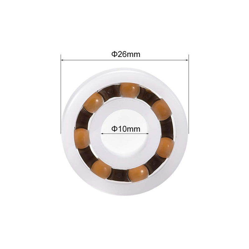 uxcell 6000 Plastic Bearings 10x26x8mm Glass Ball Nylon Cage 10pcs