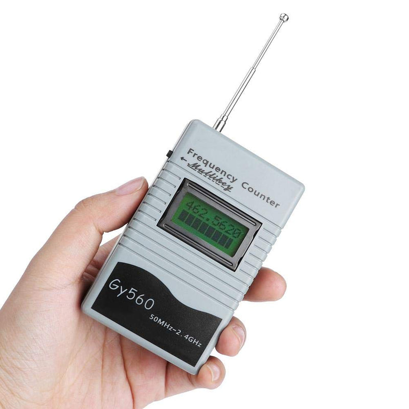 Portable Frequency Counter, Portable Frequency Counter, Qiilu Portable Frequency Counter, GY560 50MHz to 2.4GHz Portable Frequency Counter Two-Way High Frequency Meter for Car Boat