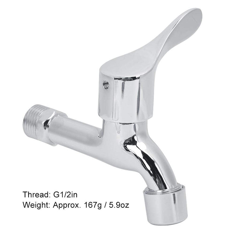 G1/2in Zinc Alloy Faucet Washing Machine Faucet Wall Faucet for Kitchen Home Bathroom Chrome Plated