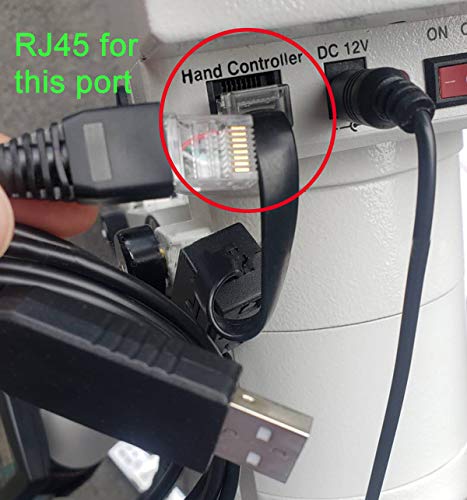 Green-utech Skywatcher Goto Upgrade Control EQMOD Cable Telescope ASCOM for HEQ5pro AZEQ5 AZEQ6 EQ6-R Asiair Synscan Goto USB to RJ45 Cable (16FT, Mount with RJ45F) 16FT