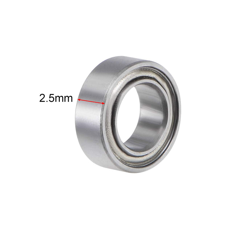uxcell MR74ZZ Deep Groove Ball Bearing 4x7x2.5mm Double Shielded ABEC-3 Bearings 5-Pack 4mmx7mmx2.5mm
