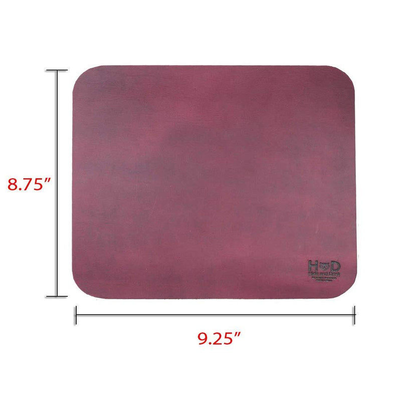 Hide & Drink, Thick Leather Durable Mouse Pad for Office/Home Essentials, Handmade :: Sangria