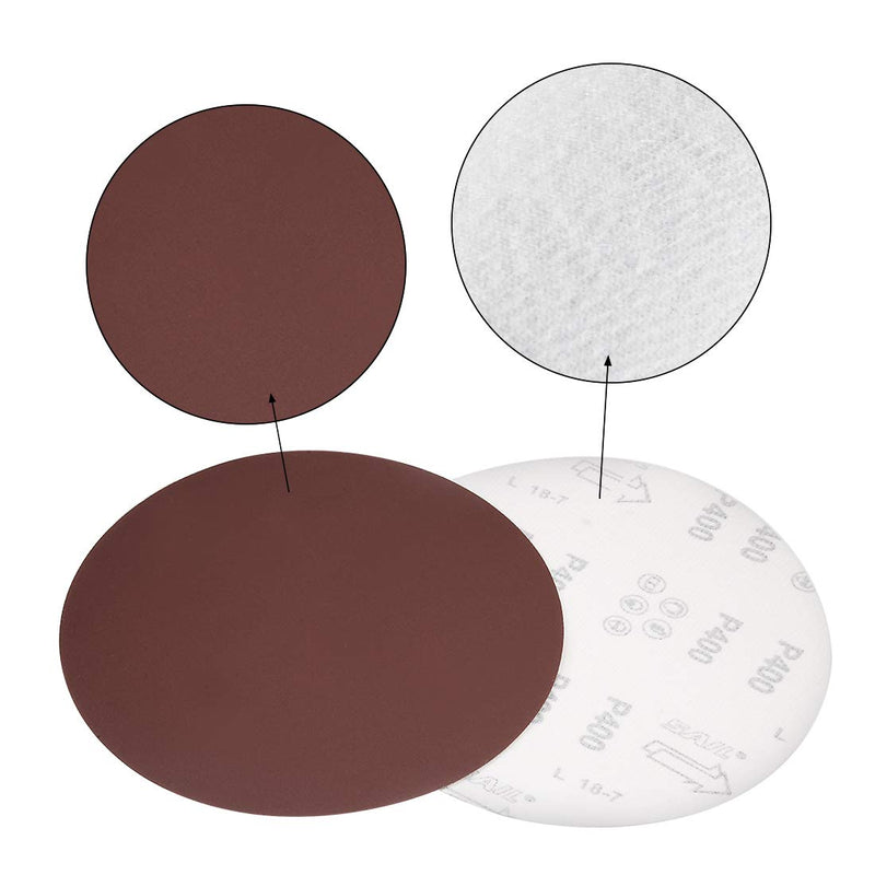 uxcell 8" Hook and Loop Sanding Discs 80/100/120/180/240/400 Grit Aluminum Oxide Sandpaper for Random Orbit Sander Dry Polishing 30pcs