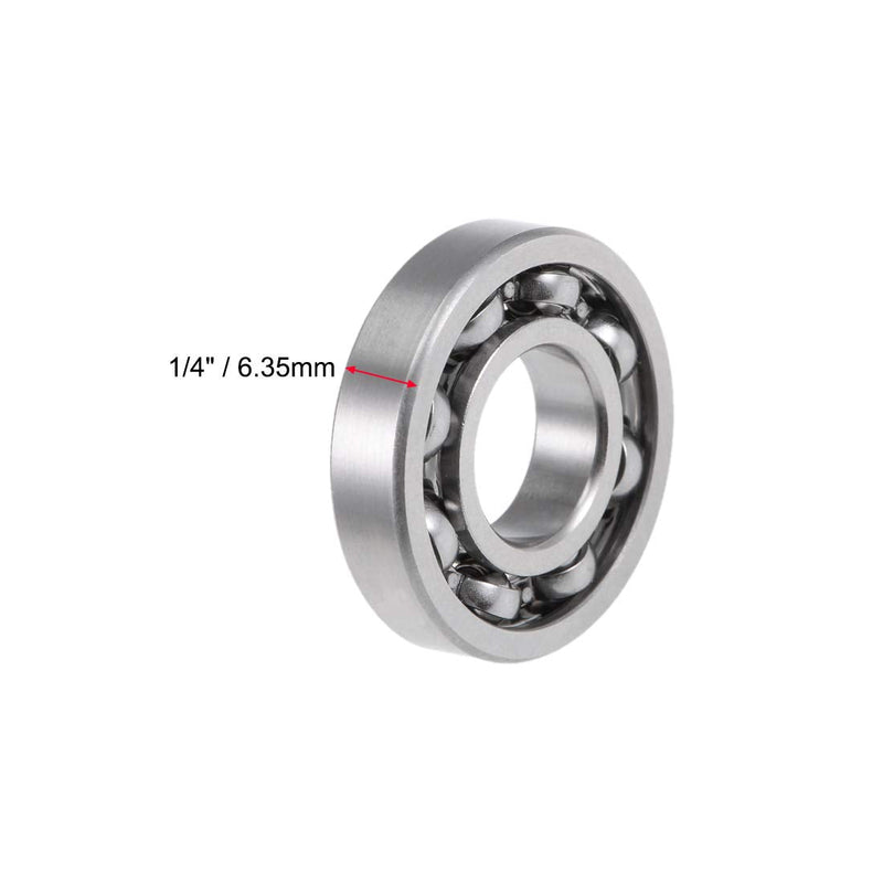 uxcell R8 Deep Groove Ball Bearing 1/2-inchx1-1/8-inchx1/4-inch Open Type Z2 Lever Bearings 2pcs 1/2''x1-1/8''x1/4'' 2