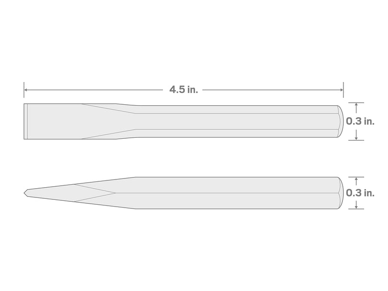 TEKTON 1/4 Inch Cold Chisel | Made in USA | 66001 1/4 in.