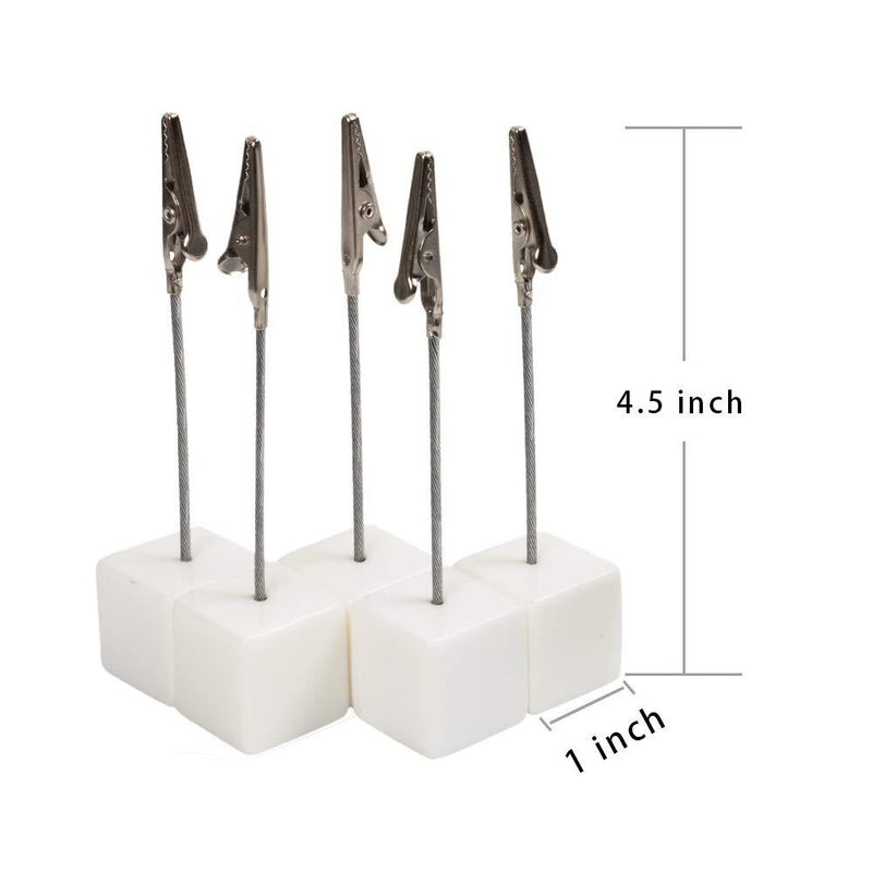 20pcs Table Number Holder Name Place Card Holder Memo Clip Holder Stand Note Holder Pictures Card Paper Menu Clip â€¦ (White) White