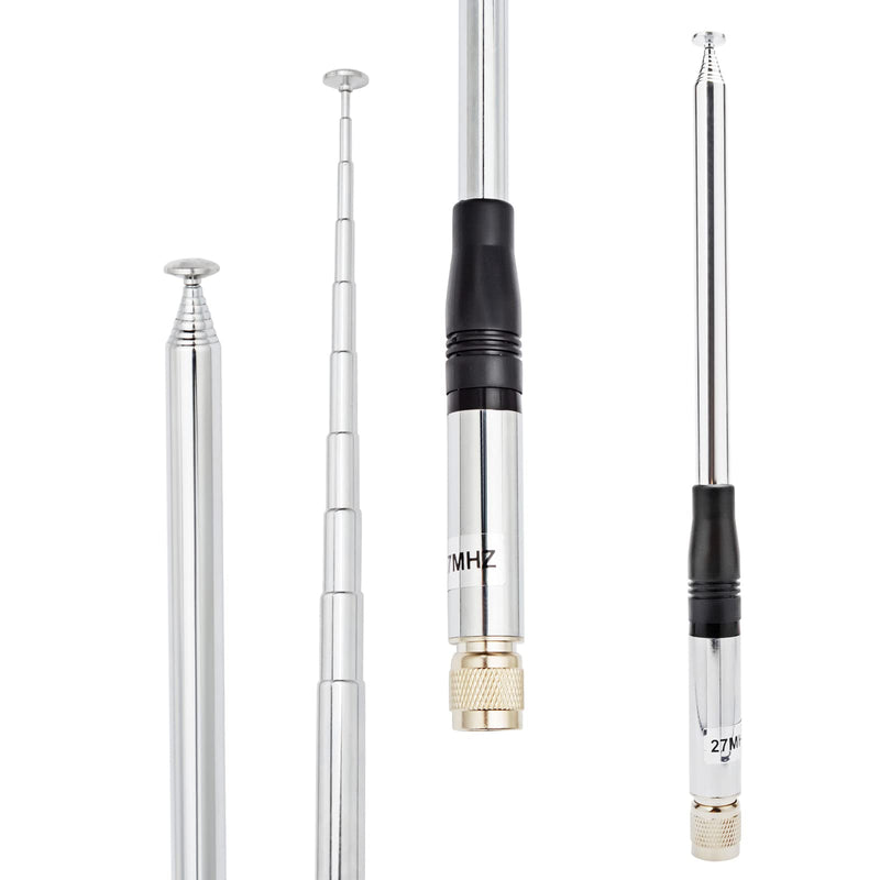 UAYESOK Telescopic 27MHz CB Antenna TNC Connector Upgrade for President Randy, Randy II FCC Handheld Cb Radio