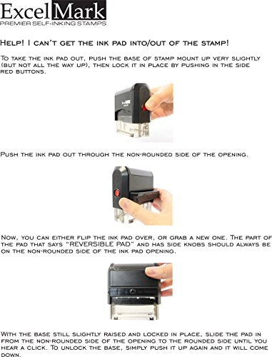 ExcelMark Self-Inking Do It Yourself Stamp Kit - A2359-DIY - Black Ink