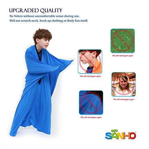 SANHO Dynamic Movement Sensory Sock,X-Large,Good for Height:62"-73" Blue X-Large