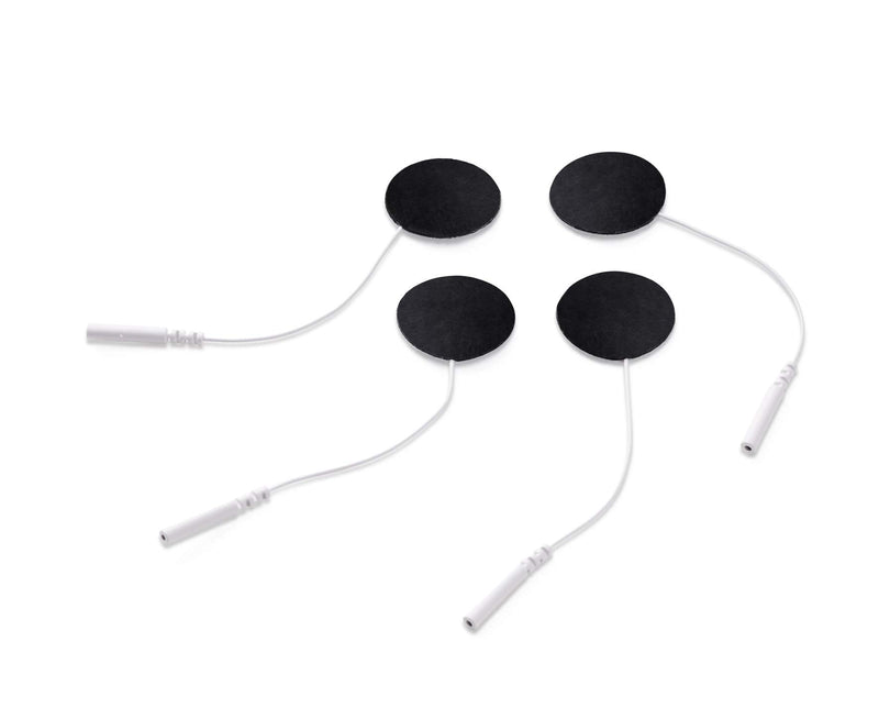Promed fabric electrode ø 32 mm, 4 pieces, self-adhesive Tens electrodes with 2 mm plug connection for TENS/EMS devices, reusable Ø 32 mm