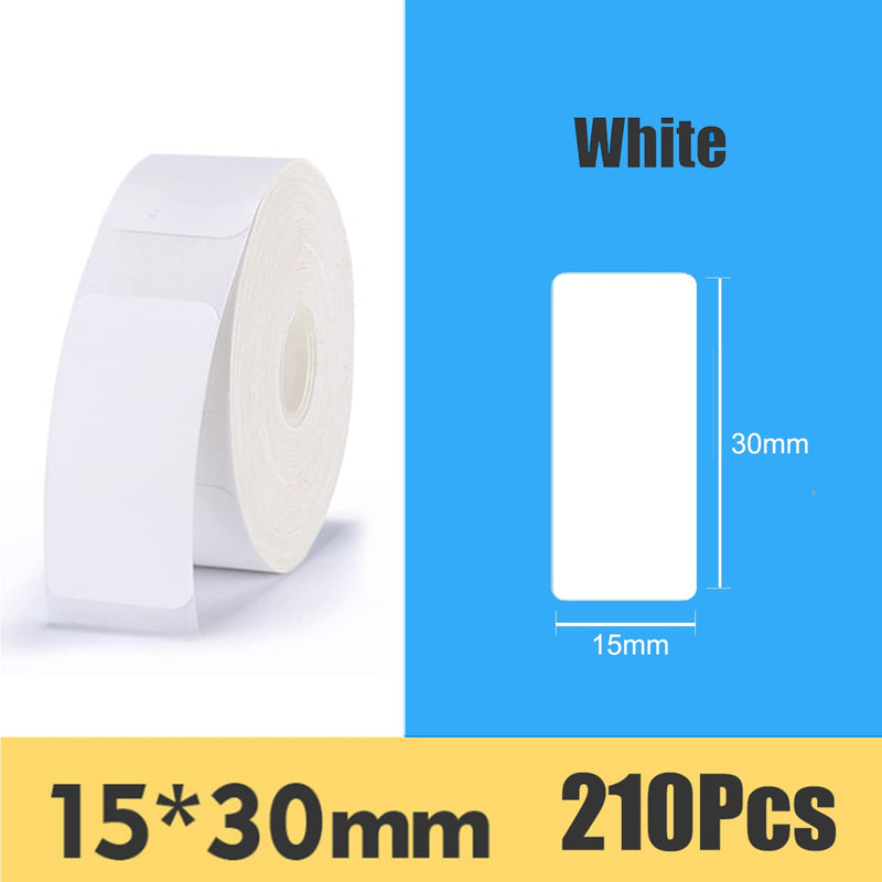 NIIMBOT D11 Labels Tape, 6Rolls 1530mm Waterproof D110 Label Maker Tape, Thermal Barcode Label Printer Paper Stickers (White) 15*30mm--whte*6