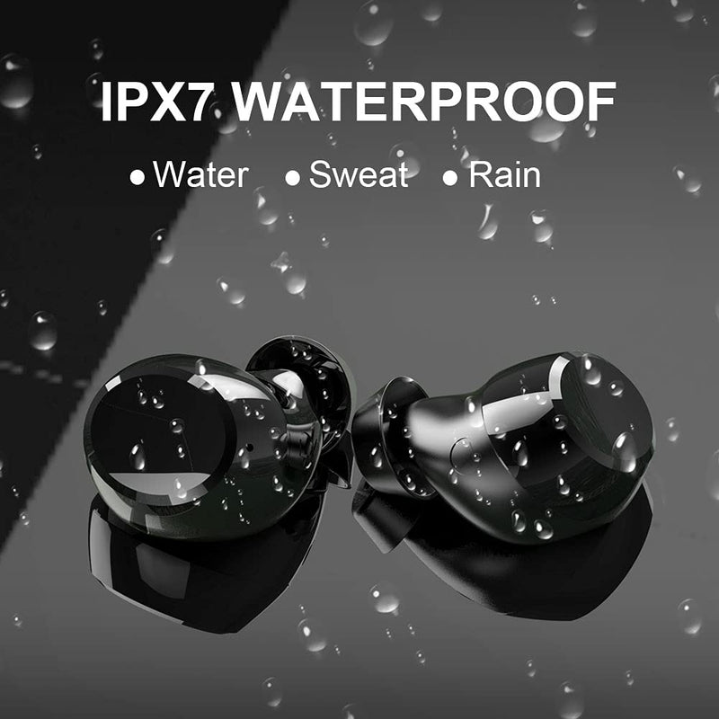 Wireless Earbuds, Mini Bluetooth Wireless Headphones with Mic Bluetooth 5.0 Earbuds with LED Display, Charging Case, Smart Touch Control, 30H Playtime, IP7 Waterproof Bluetooth Headset for Sports/Work