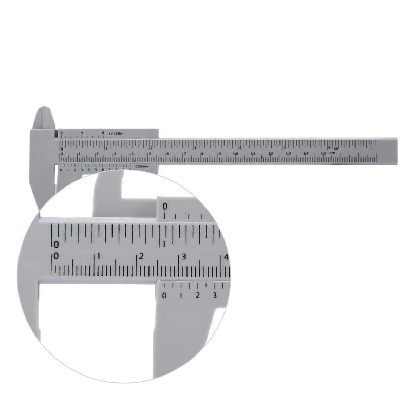 Plastic Vernier Caliper, 2 PCS 150mm 6 Inch for Jewelry Measuring Student Office Carpentry Home