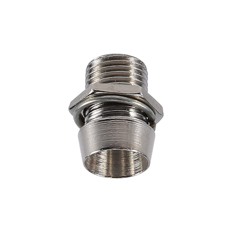 Panel Mount LED Holder, 5mm Light Emitting Diode LED Bezel Holder Panel Display for Mount Panel Display Socket Base Diode Lighting, 50 pcs Silver Color Thread Mount Size 8mm