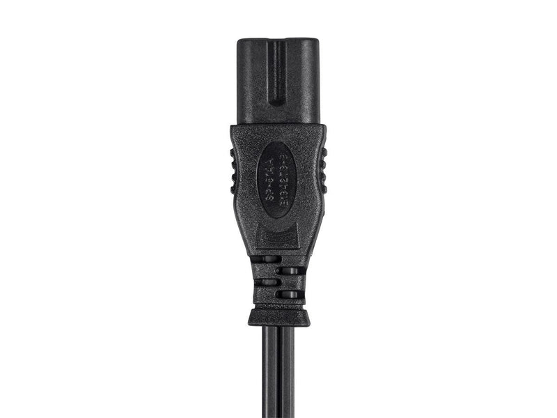 Monoprice AC Power Cord Cable - 3 Feet Without Polarized | 18AWG, 10A (NEMA 1-15P to IEC-320-C7) Black