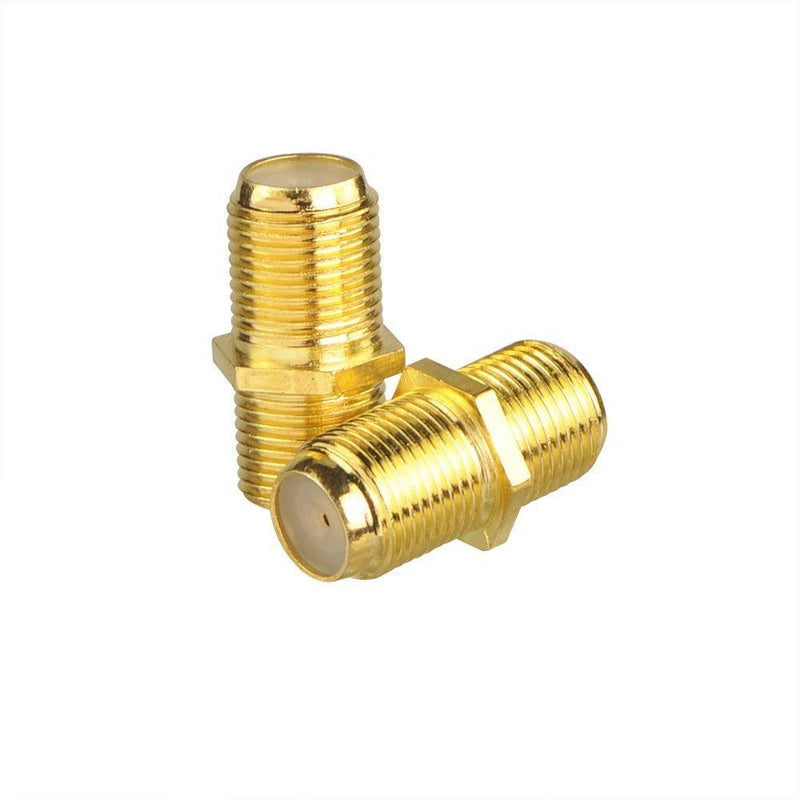 VCE 5-Pack Coaxial Cable Connector, F-Type Coax RG6 Cable Extension Adapter Gold Plated
