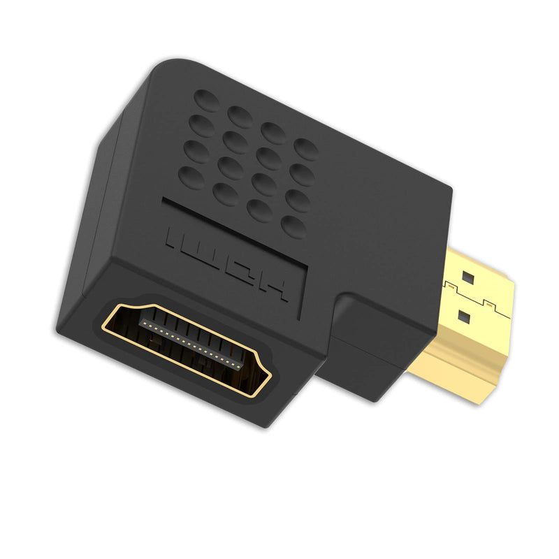 VCE HDMI 90 and 270 Degree Adapter 4-Pack, Right Angle HDMI Male to Female Vertical Flat Adapter HDMI L Shape Extender 3D 4K Supported