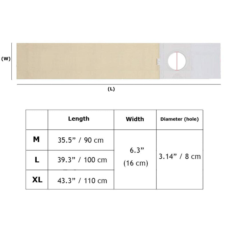 Ostomy Belt Hernia Wraps for Men Women Colostomy Supplies Ostomy Support Belt Stoma Protector Colostomy Bags Ostomy Pouch Abdominal Binder - 3.14" Opening (L 36-39) Large (Pack of 1)