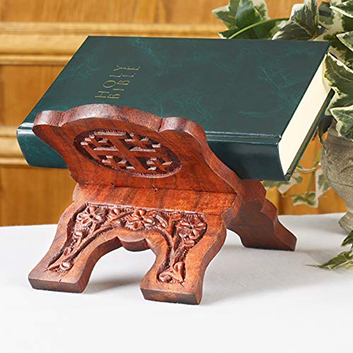 Small Collapsible Rosewood Prayer Book Bible Stand Church