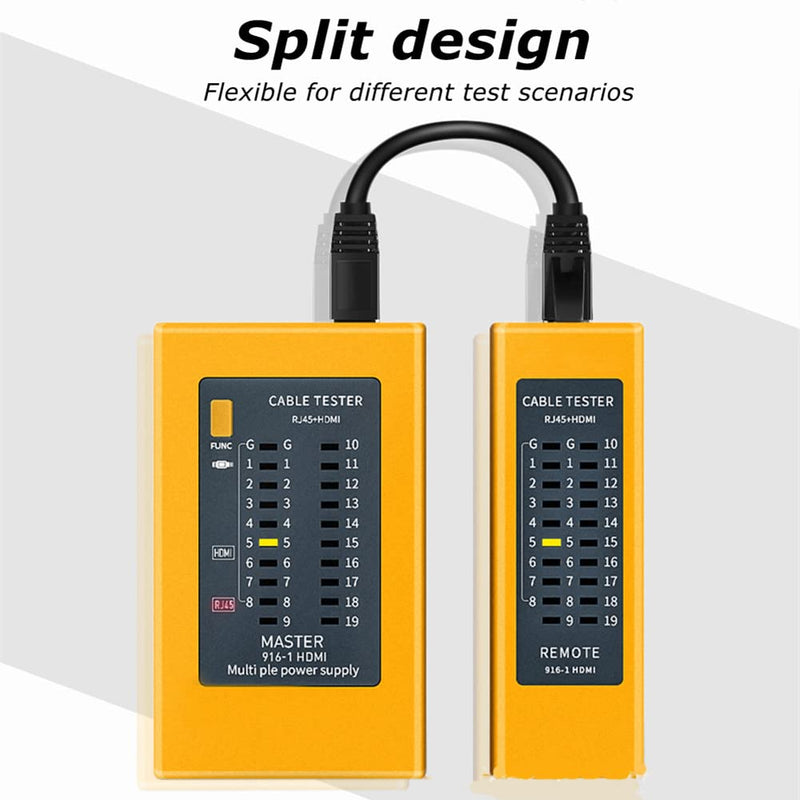 2-in-1 Cable Tester, HDMI Digital Cable Tester, RJ45 Network Cable Tester, Ethernet Tester Checker LAN Cable Detector