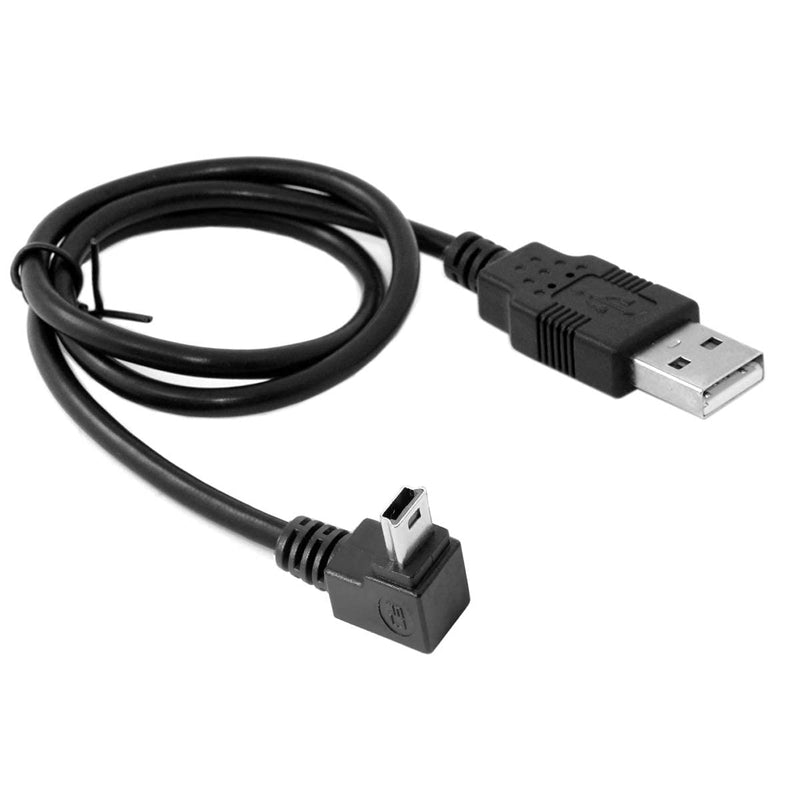 chenyang CY Down Angled 90 Degree Mini USB 2.0 B Type 5Pin Male to USB Male Data Cable 0.5M