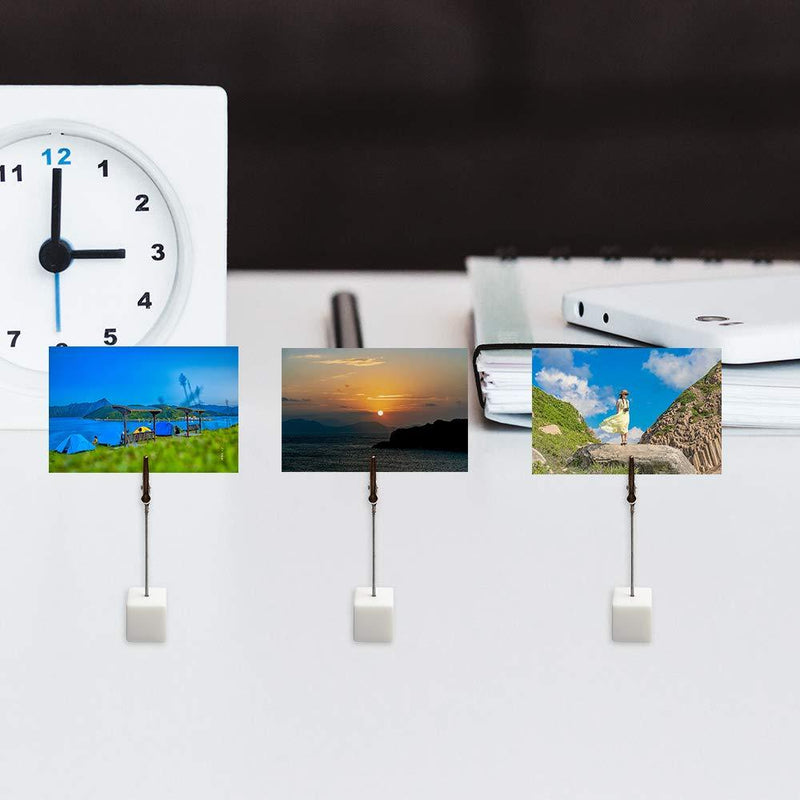 20pcs Table Number Holder Name Place Card Holder Memo Clip Holder Stand Note Holder Pictures Card Paper Menu Clip â€¦ (White) White