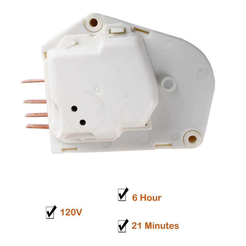 AP2592907 Refrigerators Defrost Timer for Frigidaire ,120V 6 Hour 21 Minutes 215846604 Timer Fits Fridge and Freezers by Ketofa