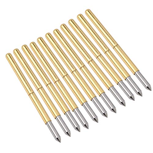 Pack of 100 P125-B test tip brass pogo pins 2.0 mm spring test angle needle head pins test tips for guide pins and solder joints