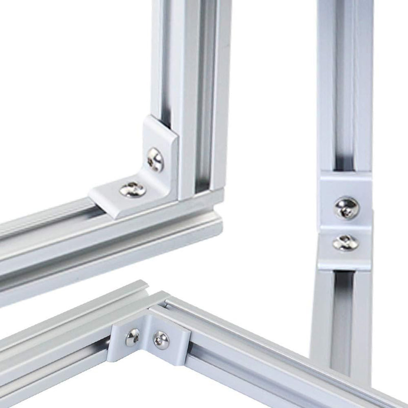 KOOTANS 10-Pack 2 Hole 90 Degree 20 Series Joint Plate Corner Angle Bracket Connection for Slot 6mm 2020 Aluminum Profile 10pcs 2020 corner bracket