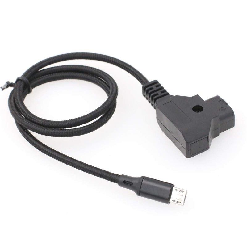 HangTon Nucleus Nano Focus Motor Power Cable P-TAP D-tap to Micro USB 14.8V 50cm for Tilta V-Mount D-tap to straight