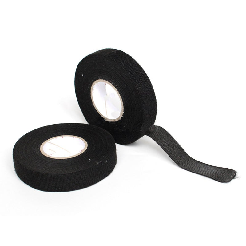 Comidox 19mm x 15M Automotive Harness Velvet Tape Black Cloth Velvet Tape Adhesive Insulation Heat Resistant Tape 5 rolls