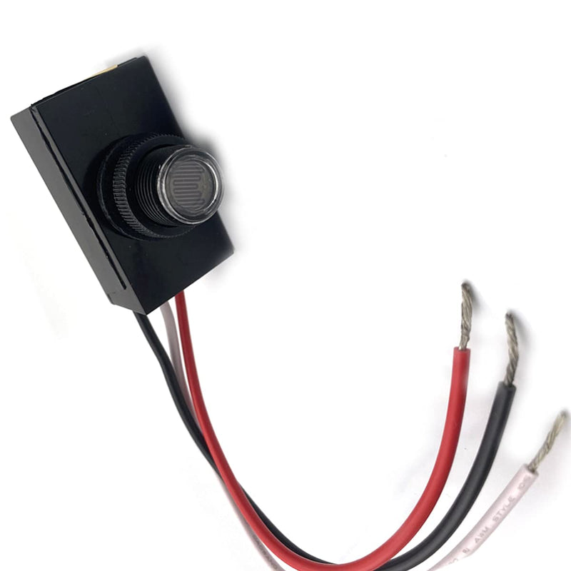 Kiro&Seeu Photoelectric Switch,Light Control Sensor Button Switch,120V AC Outdoor Hard-Wired Post Eye Light Control, Dusk to Dawn Sensor,with Automatic Illumination Detection Circuit