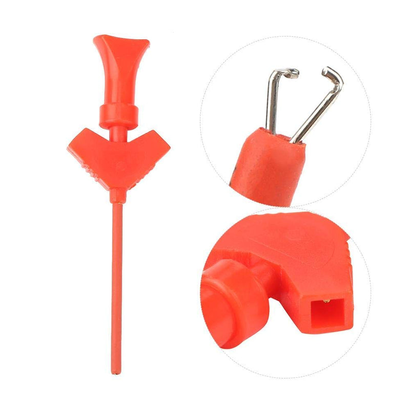 10pcs Test Hook Clips Mini Test Clip Jumper Test Probe Hook Test Lead Kit for SMD IC Electronic Tester Black+Red