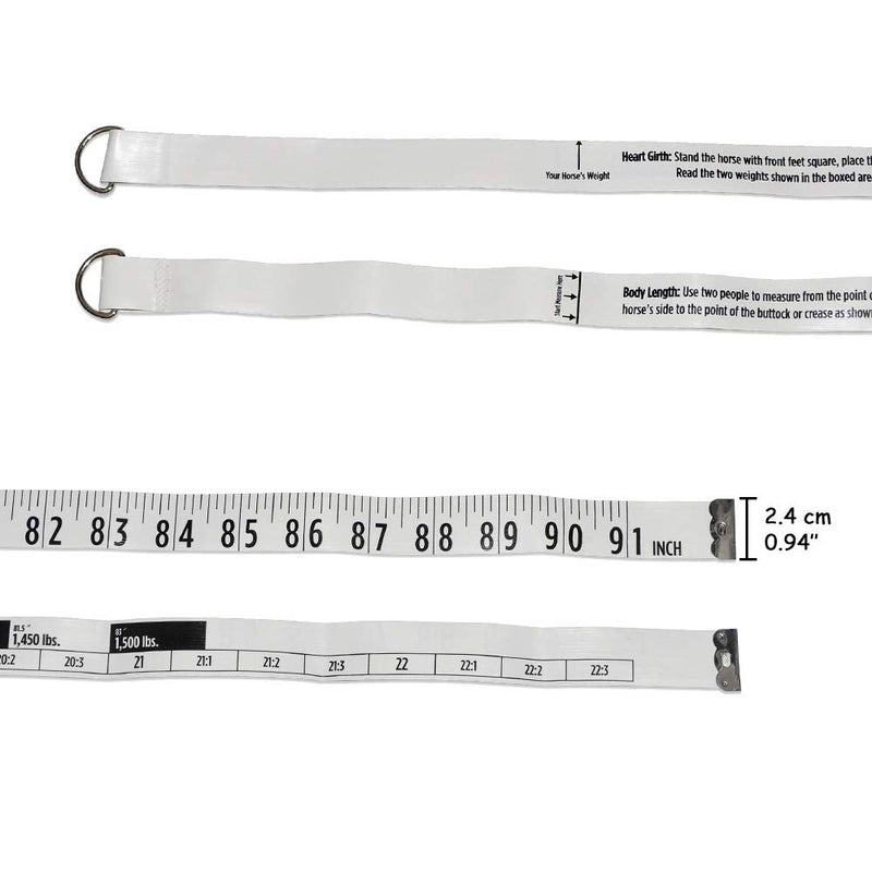 WIN TAPE Measure Horse and Pony Height Weight Tape, Weight in Pounds & Height in Hands (Hands/LBS)