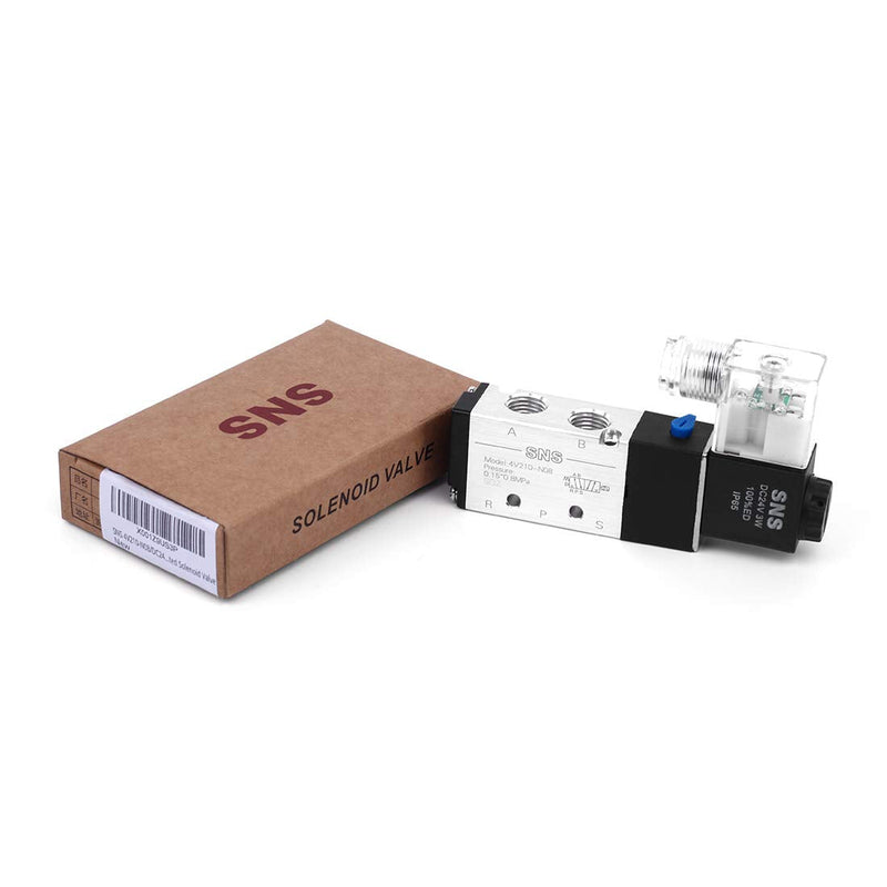 SNS 4V210-N08/AC110V 5/2 Port 1/4 NPT Inlet Single Coil Pilot-Operated Electric Solenoid Valve