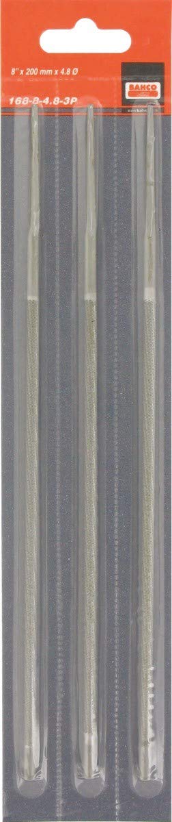 BAHCO SANDVIC professional chainsaw files 6" x 150 mm x 3.2 HSS round file for chainsaw NEW in original packaging (3 pieces)