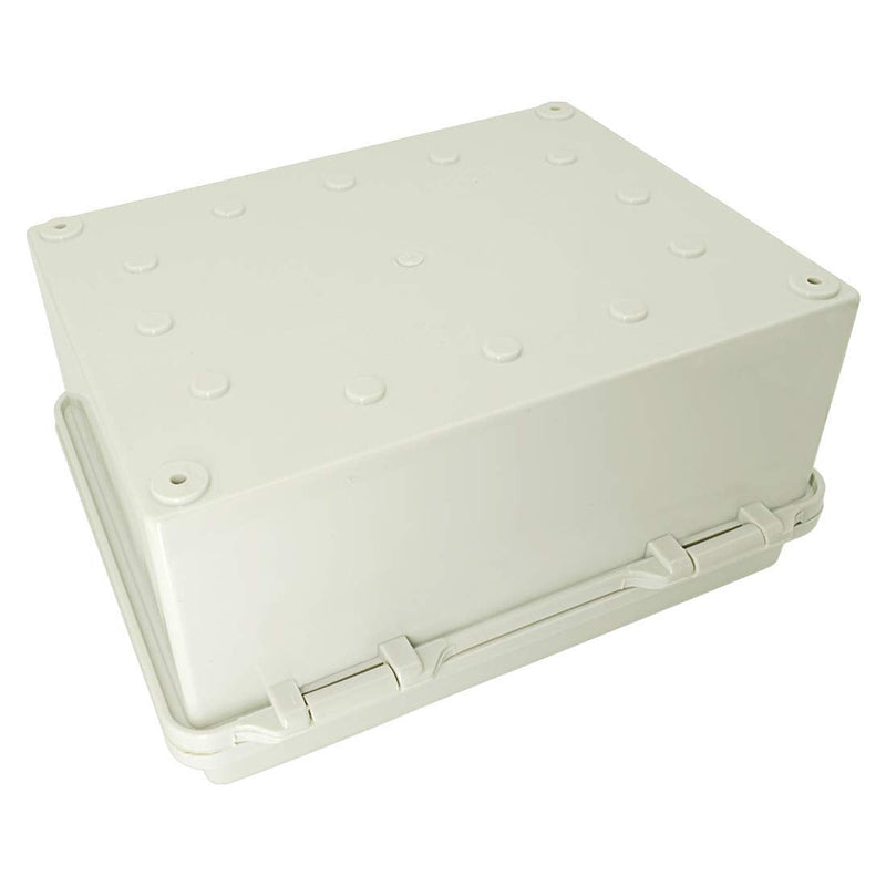 LMiEtool Junction Box, ABS Plastic, IP65 Waterproof Dustproof Universal Electrical Enclosure, Hinged Shell Outdoor and Indoor Usage Project Box, 8.7"x 6.7" x 4.3"(220x170x110mm), Grey 8.7" x 6.7" x 4.3"