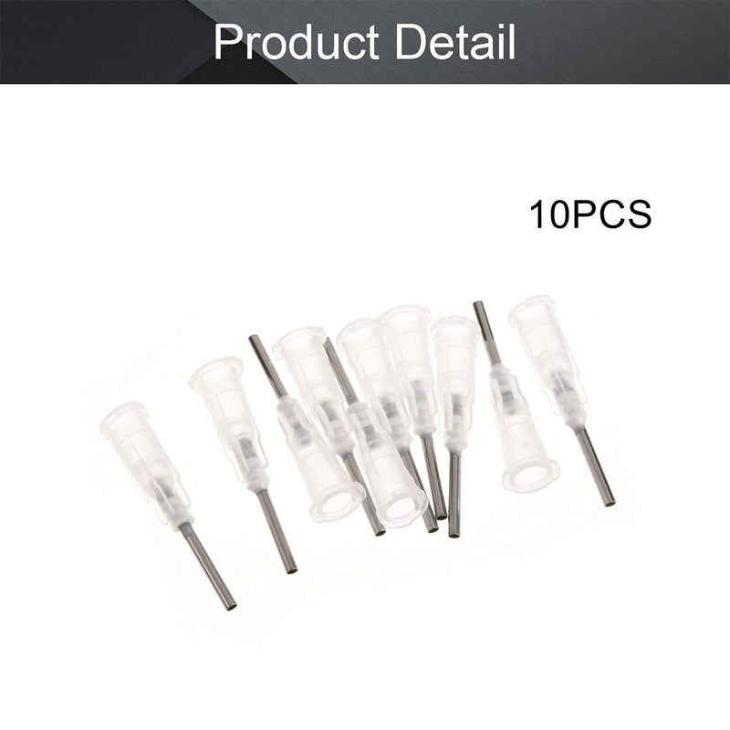 Utoolmart Industrial Dispensing Needle, Industrial Grade Blunt Needle, Stainless Steel Precision Applicator, 17G, Transparent Color, 10pcs Transparent 17G