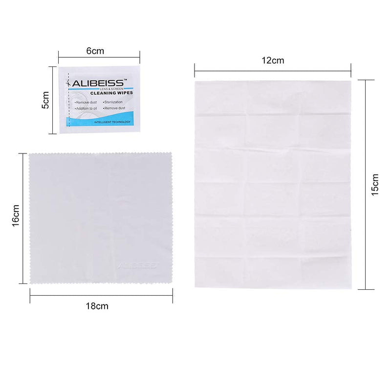 Pre-Moistened Lens Wipes ALIBEISS Screen Wipes for Glasses, Camera,Tablets, Smartphone, Screens and Other Delicate Surfaces,Pack of 100 100 Count (Pack of 1)
