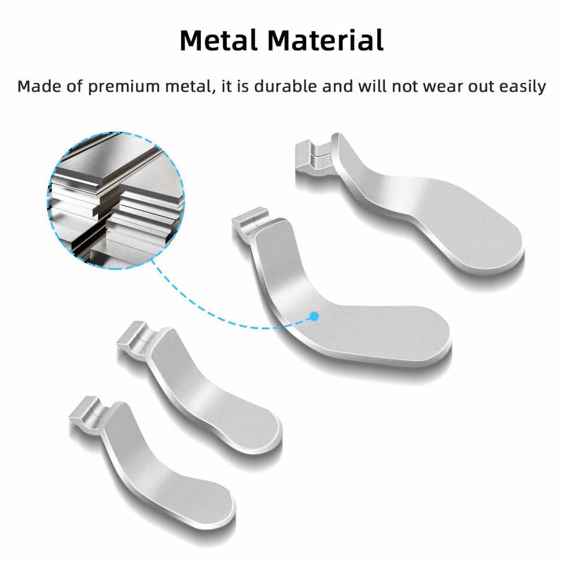 Mcbazel Metal Stainless Steel Paddles Trigger for Xbox Elite/Xbox Elite 2, Replacement Parts Accessories Kits Metal Paddles Compatible with Xbox Elite/Xbox Elite 2 Controller - 4 Pcs (Silver)