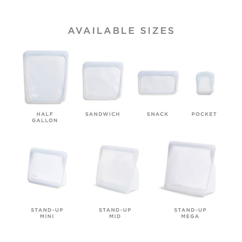 Stasher Platinum Silicone Food Grade Reusable Storage Bag, Aqua (1/2 Gallon) | Reduce Single-Use Plastic | Cook, Store, Sous Vide, or Freeze | Leakproof, Dishwasher-Safe, Eco-friendly | 64 Oz Aqua 1/2 Gallon