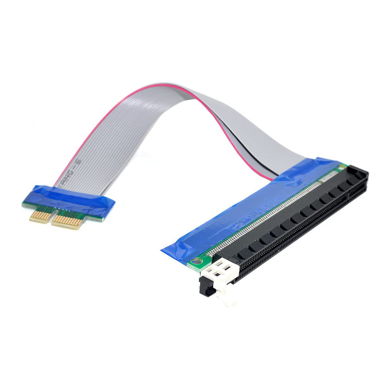 CY PCI-E Express 1x to 16x Extension Flex Cable Extender Converter Riser Card Adapter 20cm PCI-E 1X to 16X